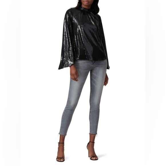 RTA Sequin Keyhole Top Black Small* - Picture 1 of 7